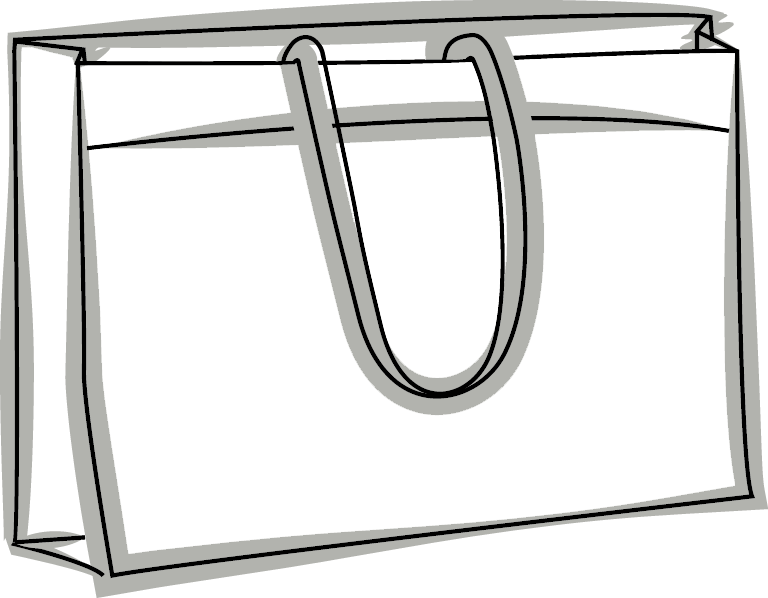 Skizze einer exklusiven Woven Tasche